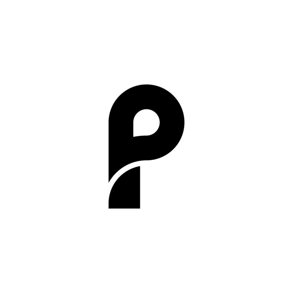 Brief p einzigartig gestalten modern Monogramm eben Logo Design vektor