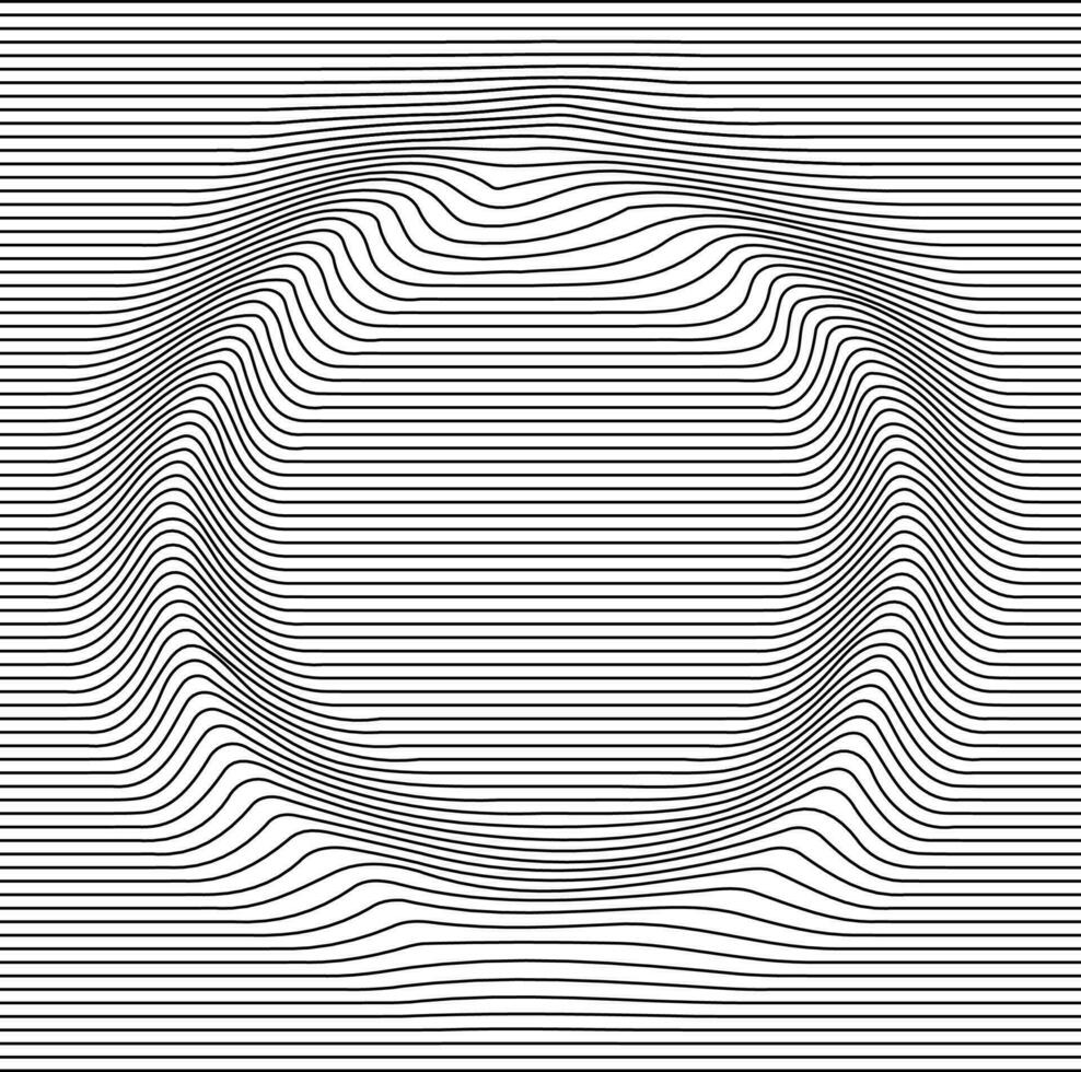 brev med en linjär mönster på en vit bakgrund Vinka vektor