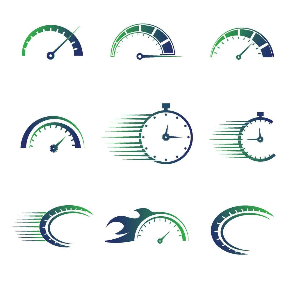 Geschwindigkeit Logo Symbol einstellen Vektor Symbol.