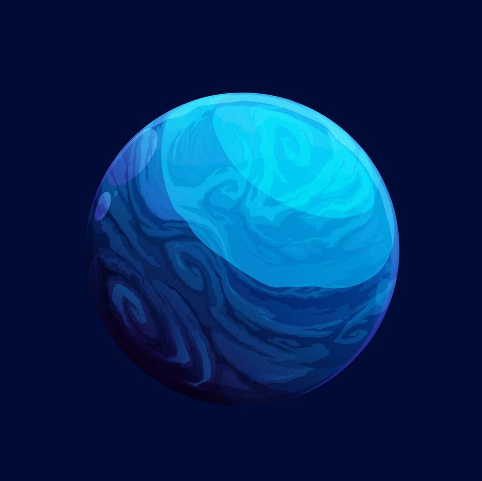 Karikatur Blau Raum Planet, Fantasie Galaxis Spiel vektor