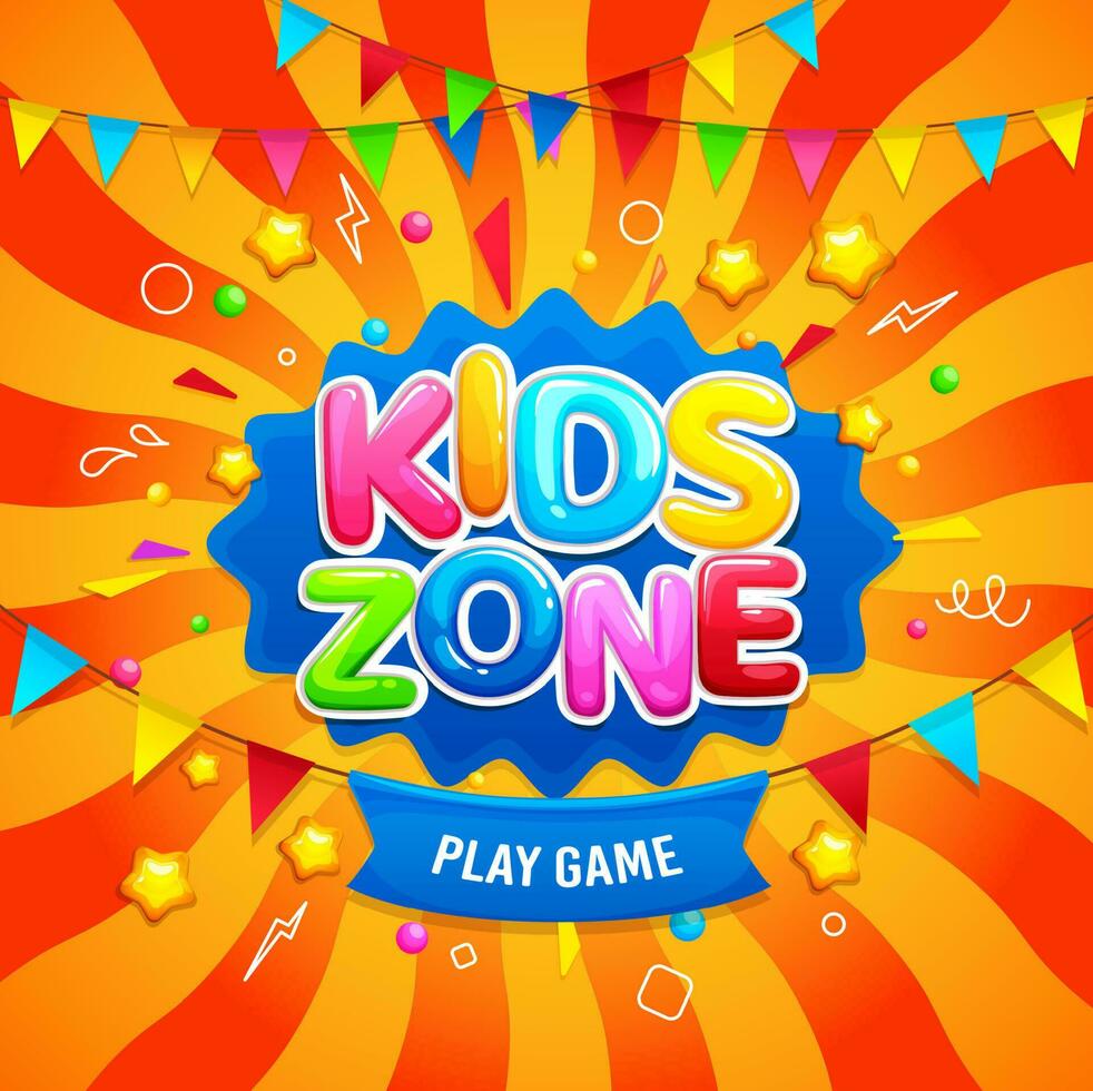 Kinder Zone Hintergrund zum Spaß Spiel und abspielen Poster vektor