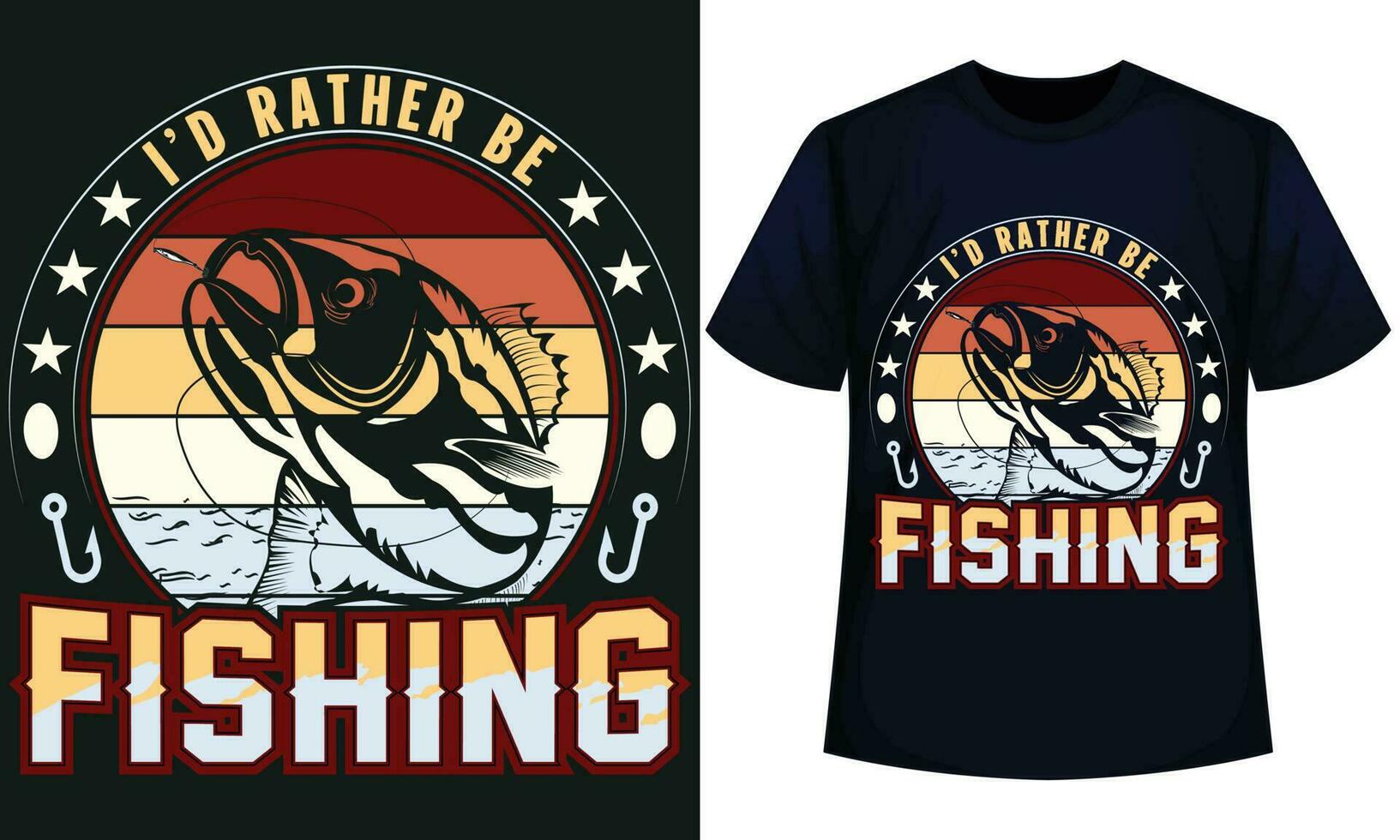 jag d snarare vara fiske. fiske t-shirt design vektor