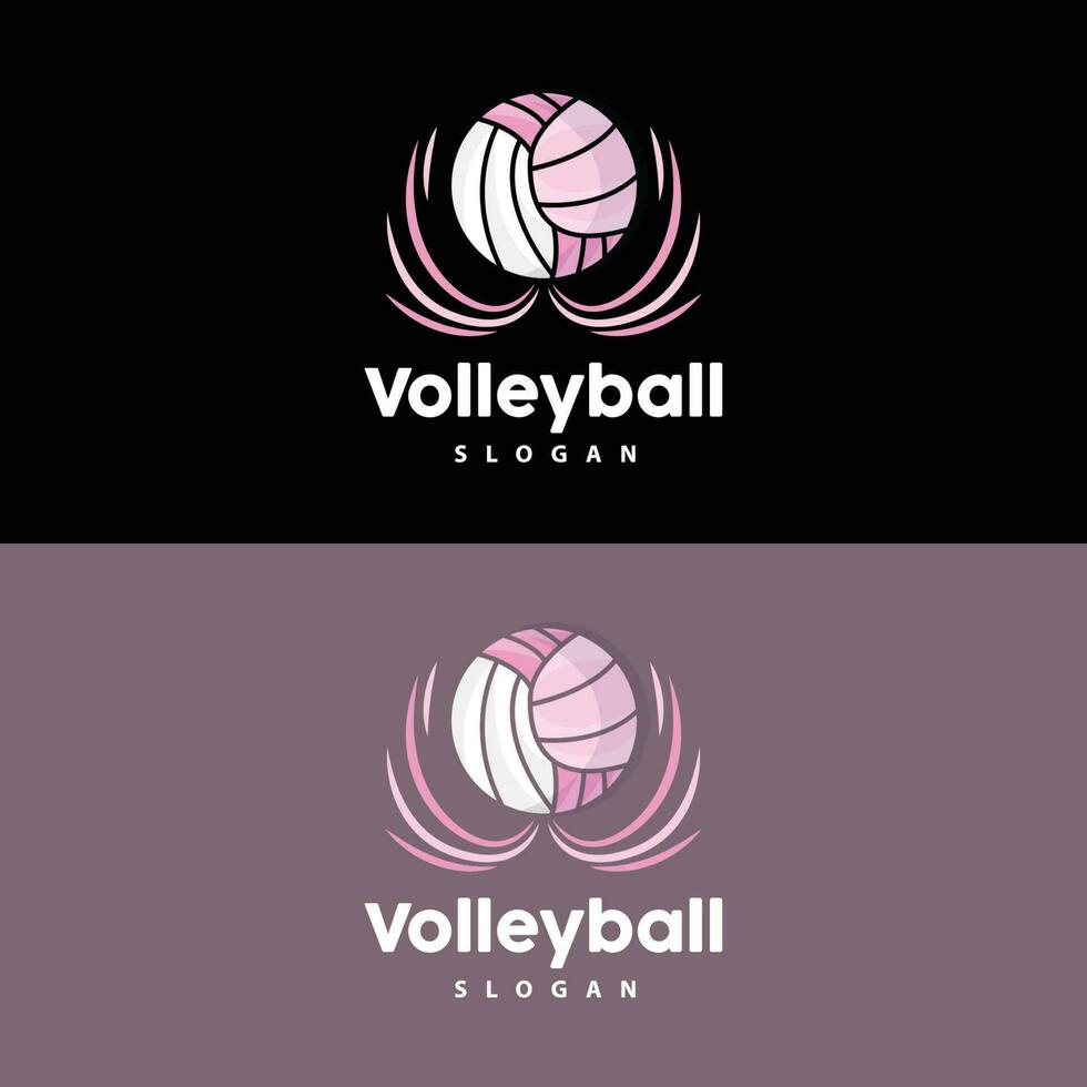 Volleyball Logo, Sport einfach Design, Welt Sport Turnier Vektor, Illustration Symbol Symbol vektor