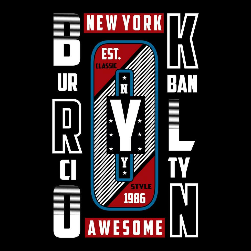 ny york brooklyn text ,logotyp, mall vektor design