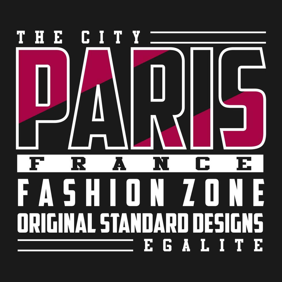 Paris Stadt Text Vektor Typografie Design