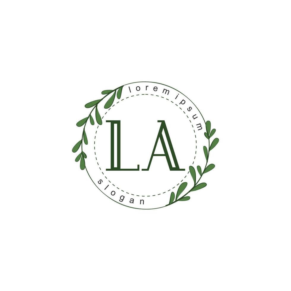 la Initiale Schönheit Blumen- Logo Vorlage vektor