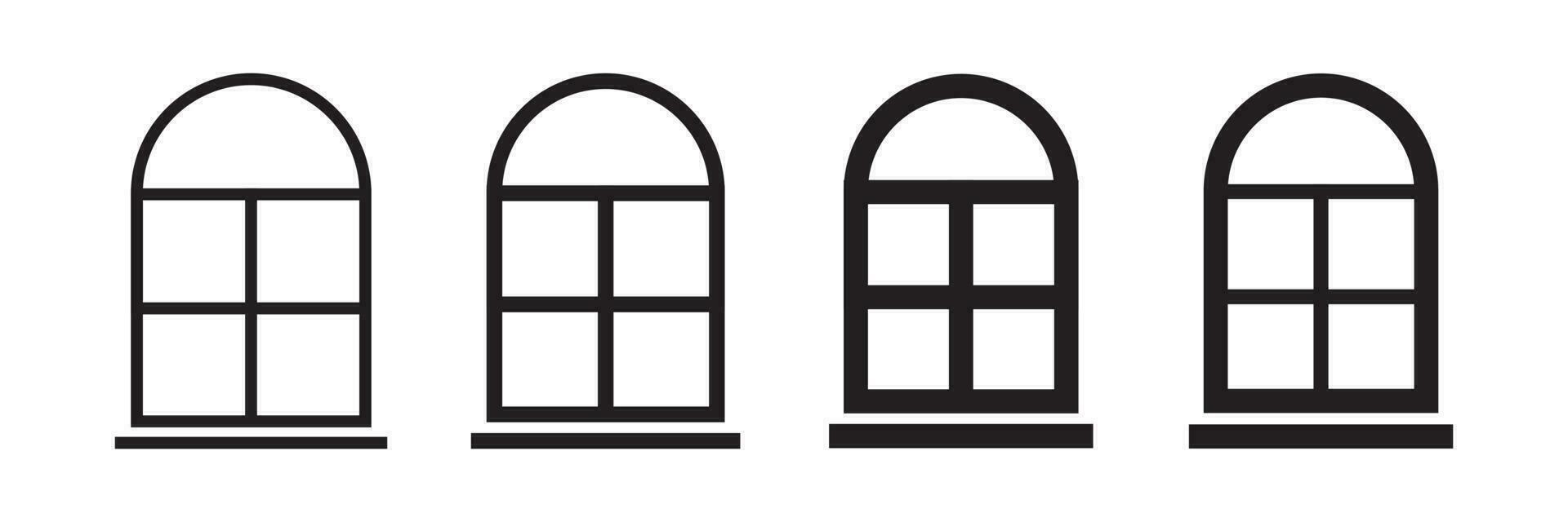 fönster ikon vektor design illustration