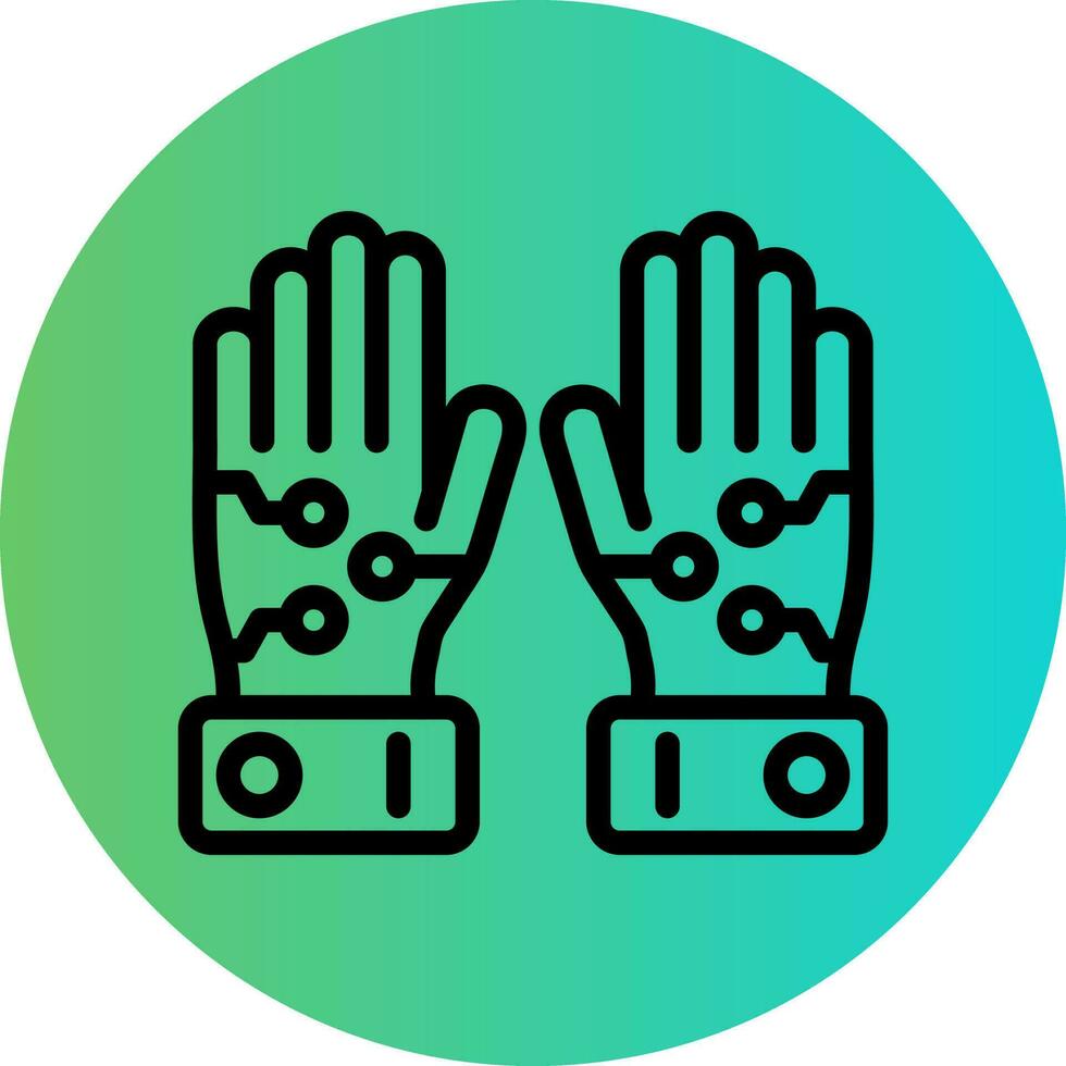 kabelgebundene Handschuhe Vektor-Icon-Design vektor