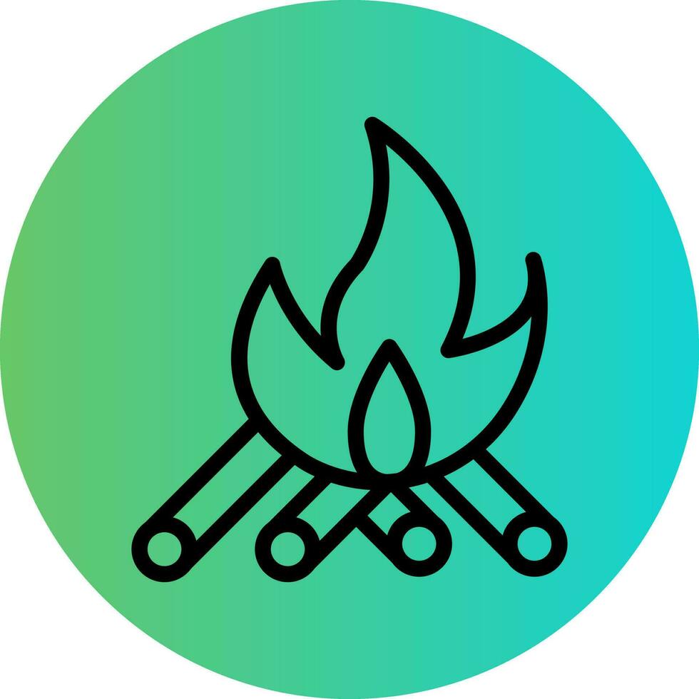 Lagerfeuer-Vektor-Icon-Design vektor