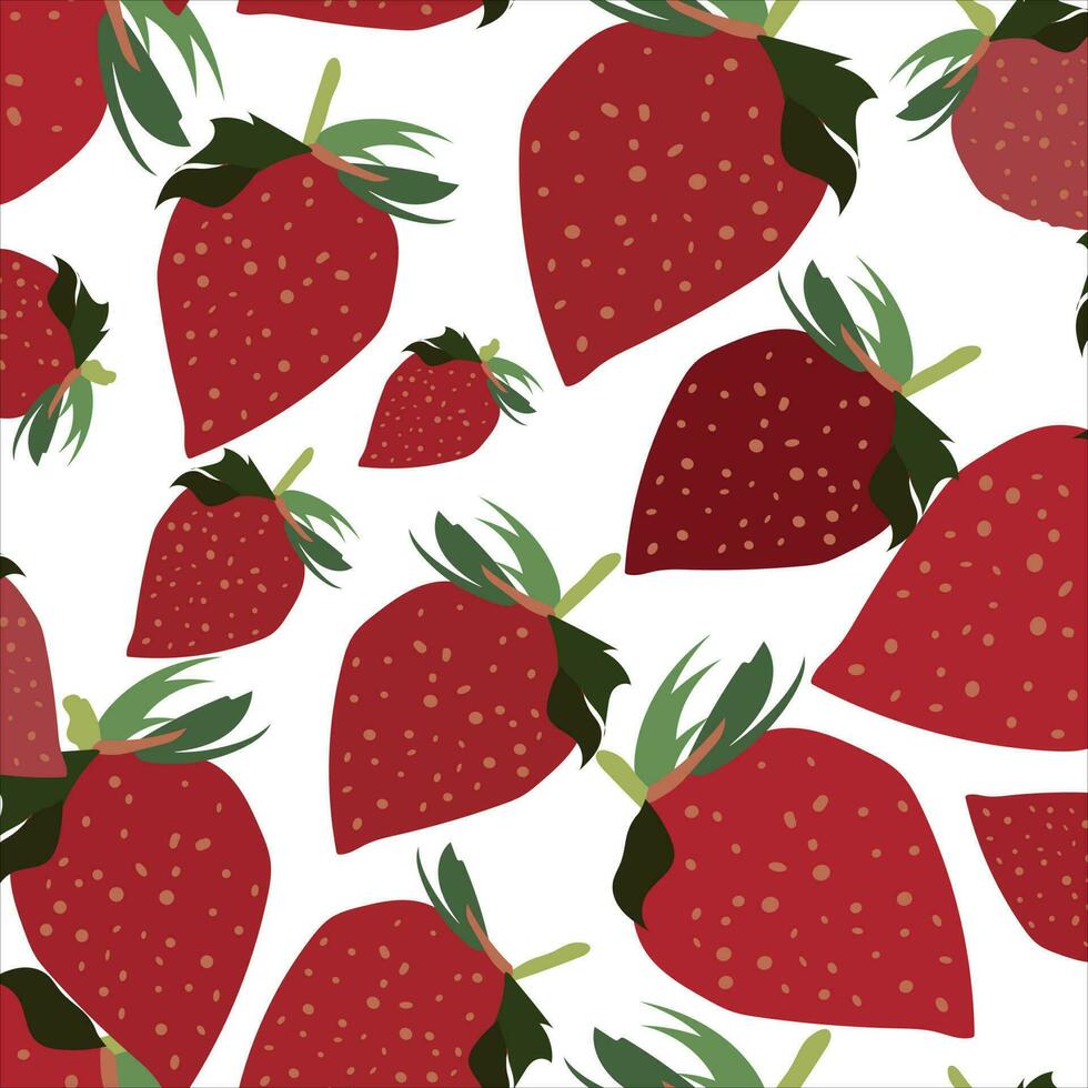 Titel nahtlos Muster mit Erdbeeren eben Design vektor