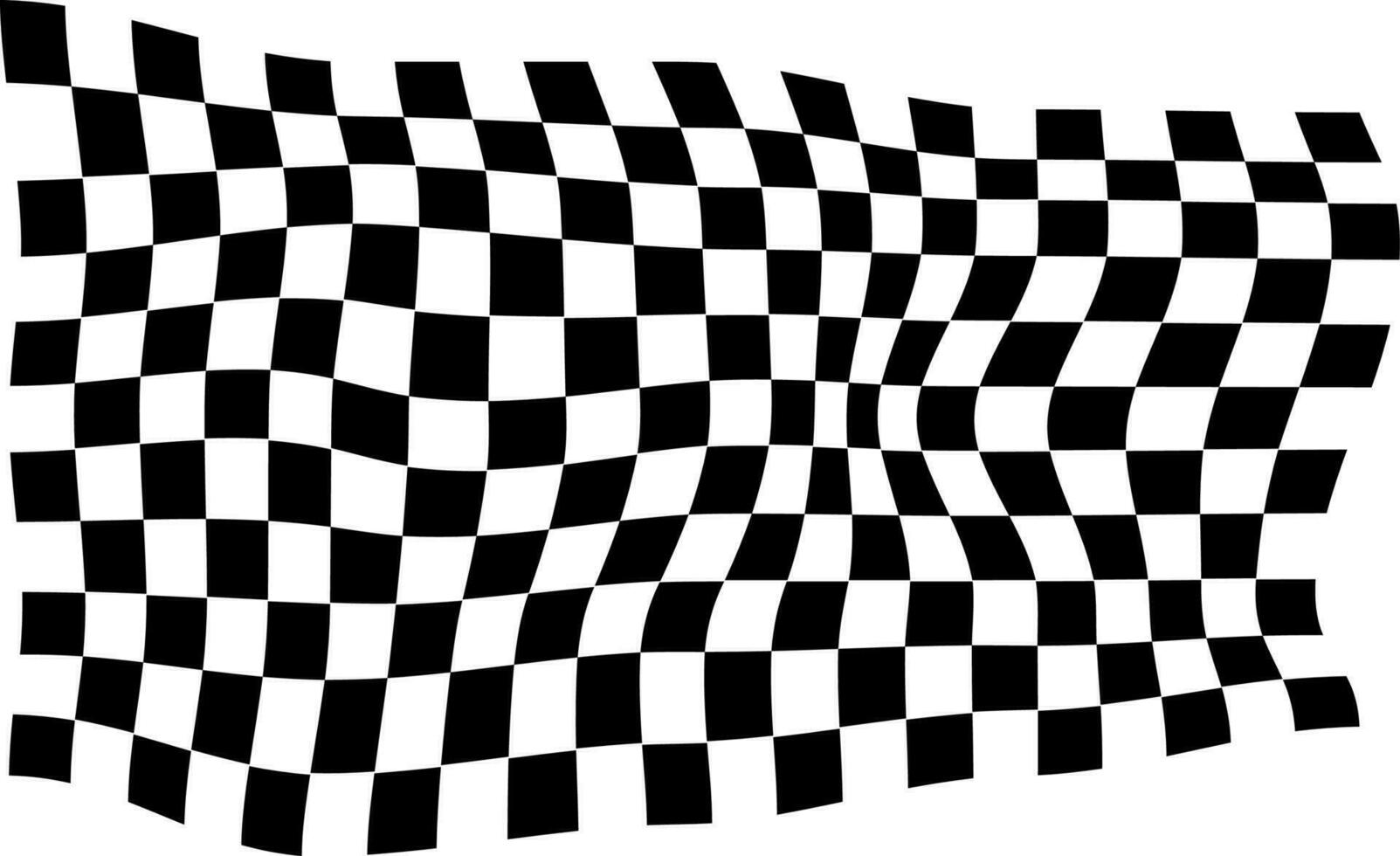 kariert Flaggen. schwarz und Weiß Rennen Flagge. Fertig oder Start wellig gekreuzt Flagge Symbol. Motorsport oder Auto Rennen Symbol auf Weiß Hintergrund. Finale Runde Wettrennen. Vektor Illustration, eben Stil, Clip Kunst.