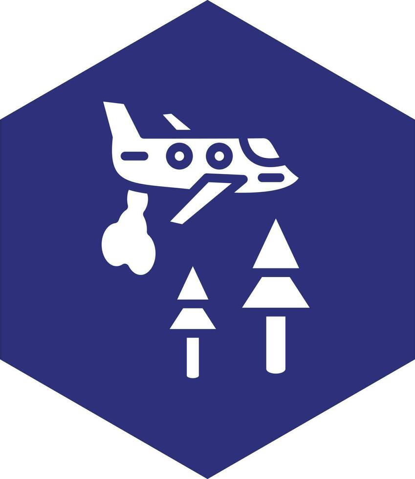 Feuerwehrmann Flugzeug Vektor Symbol Design