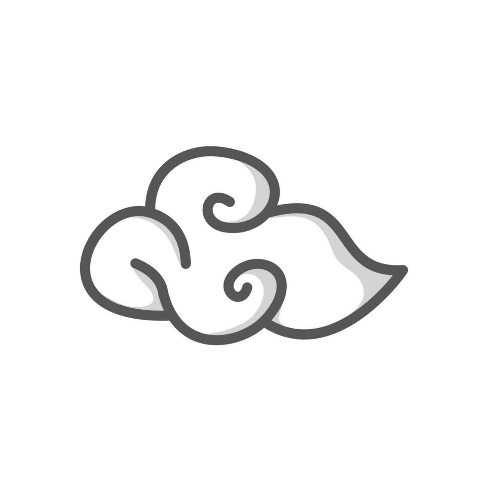 Wolke Gekritzel. Wolke Vektor Illustration. Wolke im Karikatur Stil isoliert auf Weiß Hintergrund. Wolke.