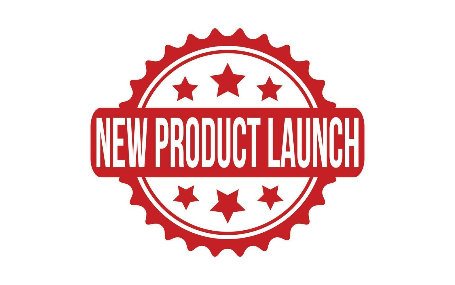 Neu Produkt starten Gummi Grunge Briefmarke Siegel Vektor