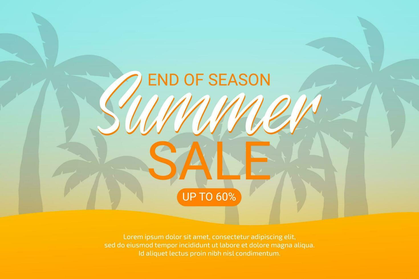 Sommer- Verkauf Vorlage Hintergrund mit tropisch Pflanzen vektor