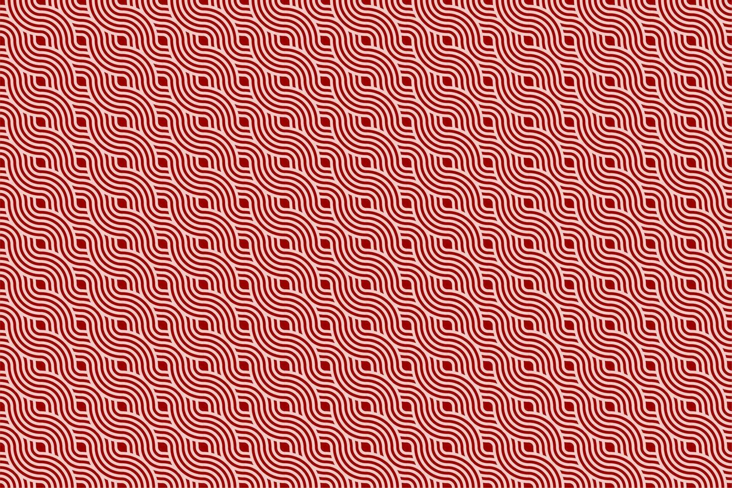 Chinesisch und japanisch nahtlos Muster auf rot Hintergrund. Mond- Neu Jahr Hintergrund. gerundet Textur geometrisch Muster . vektor