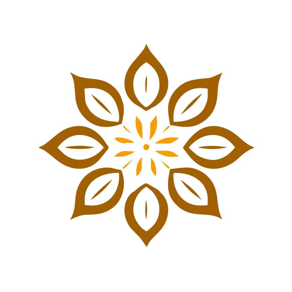 traditionell thailändisch Blume Ornament Design Symbol vektor