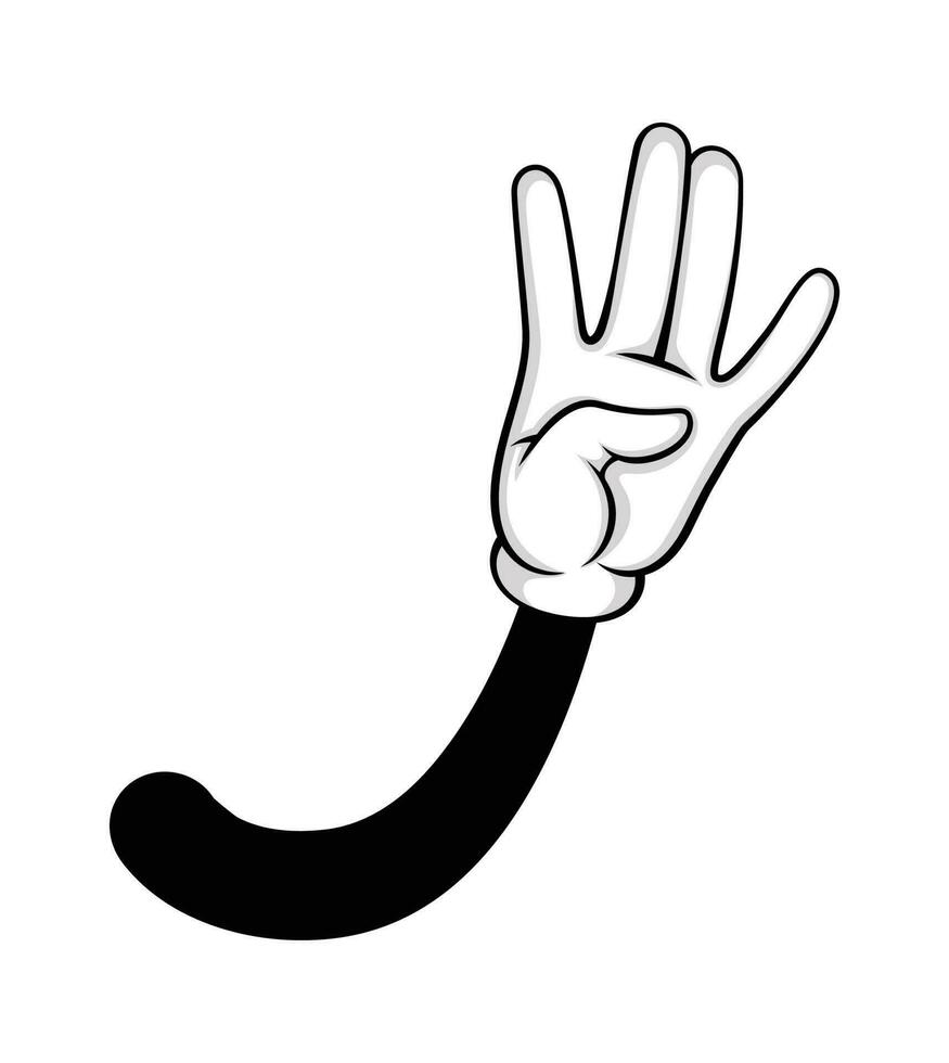 Hand Zeichen Geste oder Symbol mit Finger vektor