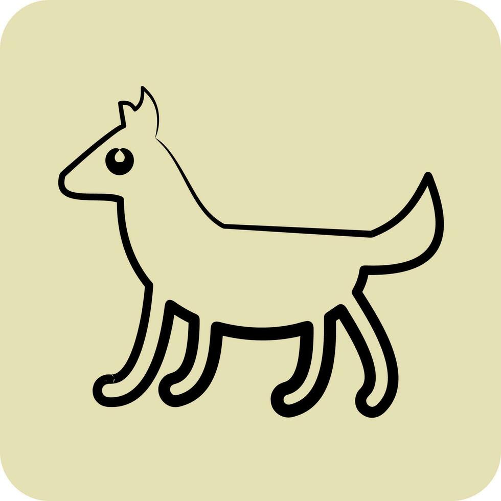 ikon hund. relaterad till inhemsk djur symbol. glyf stil. enkel design redigerbar. enkel illustration vektor