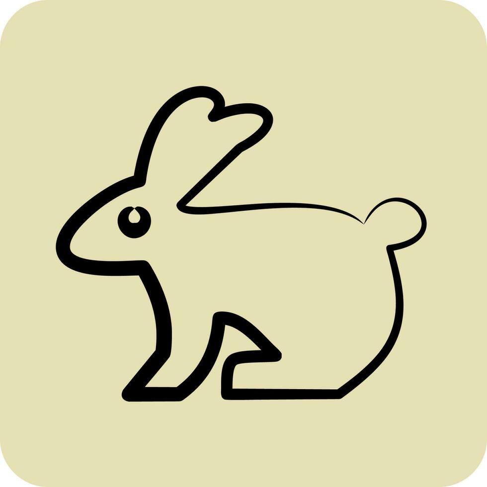 Symbol Hase. verbunden zu inländisch Tiere Symbol. Glyphe Stil. einfach Design editierbar. einfach Illustration vektor