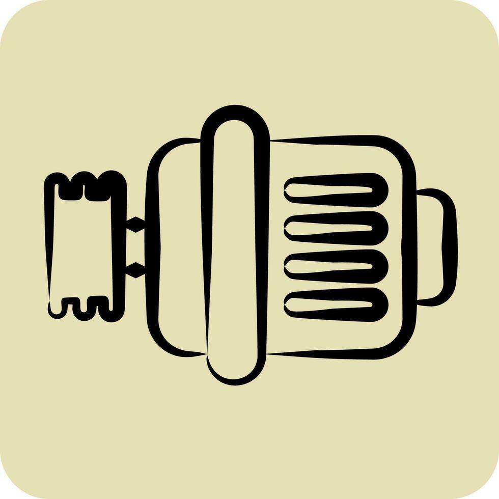 Symbol Generator. verbunden zu Auto Bedienung Symbol. Glyphe Stil. Reparatur Motor. einfach Illustration vektor