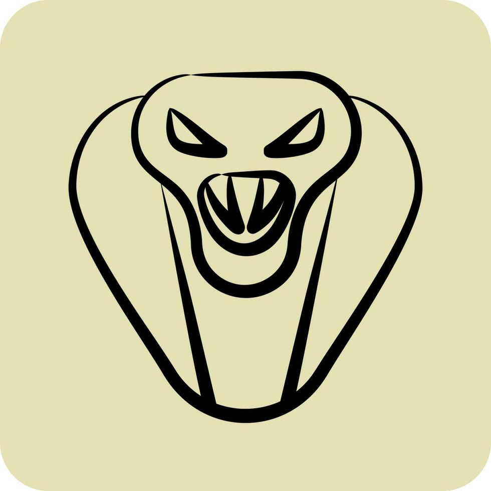 Symbol Kobra. verbunden zu Tier Kopf Symbol. Glyphe Stil. einfach Design editierbar. einfach Illustration vektor
