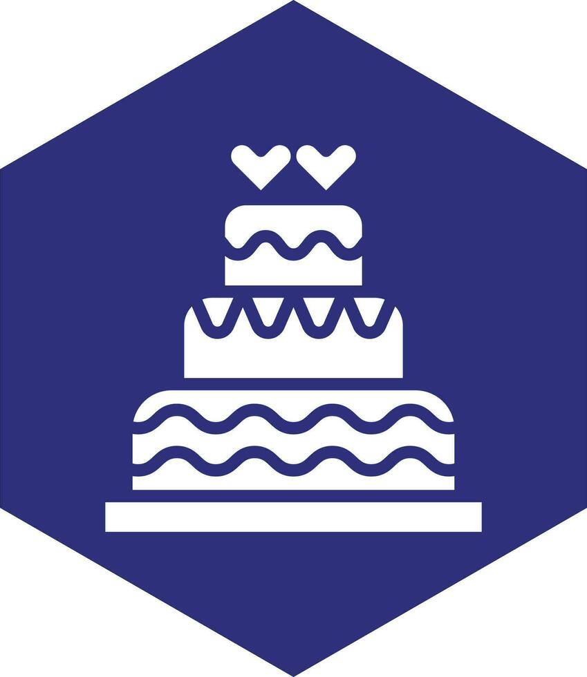 Hochzeitstorte-Vektor-Icon-Design vektor