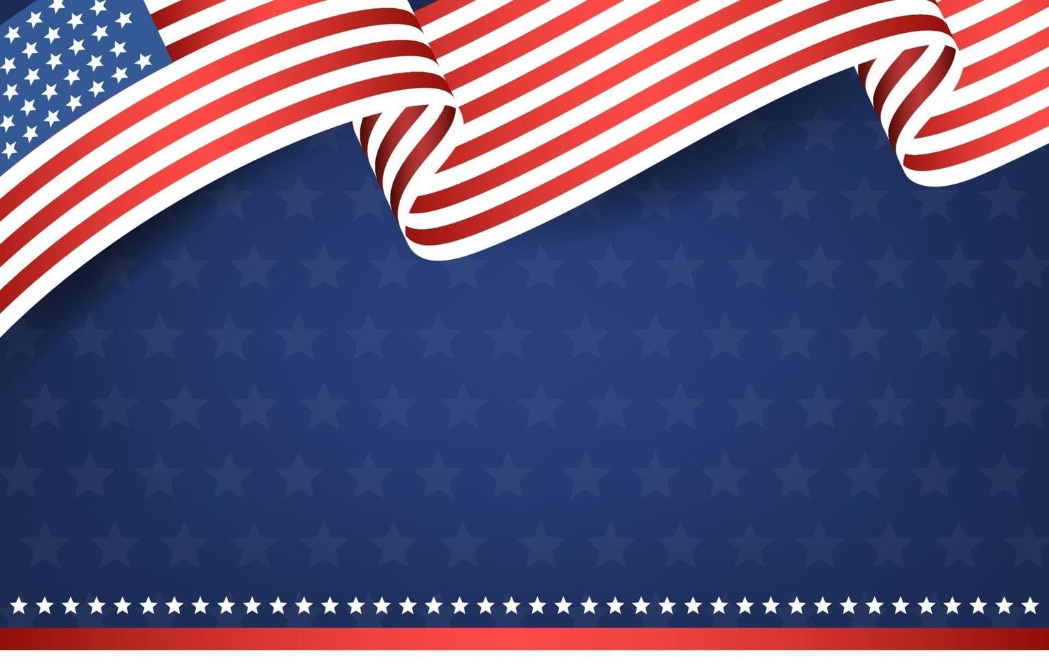 4: e juli självständighetsdagen amerikanska flaggan bakgrund vektor