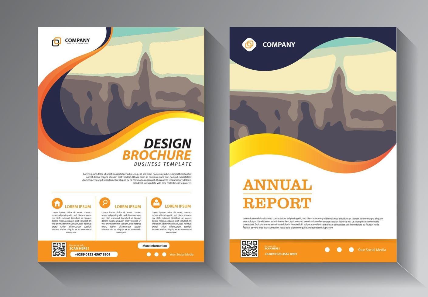 Business abstrakte Vektor Vorlage. Broschürendesign, Cover modernes Layout, Jahresbericht, Poster, Flyer in a4 mit bunten Dreiecken, geometrische Formen für Technik, Wissenschaft, Markt mit hellem Hintergrund