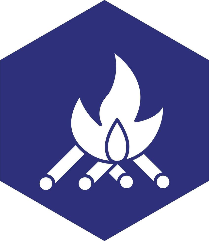 Lagerfeuer-Vektor-Icon-Design vektor