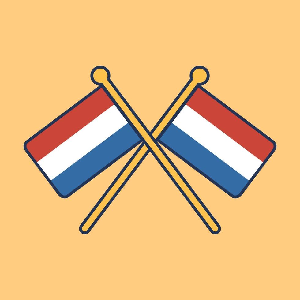 Niederländisches Flaggensymbol vektor