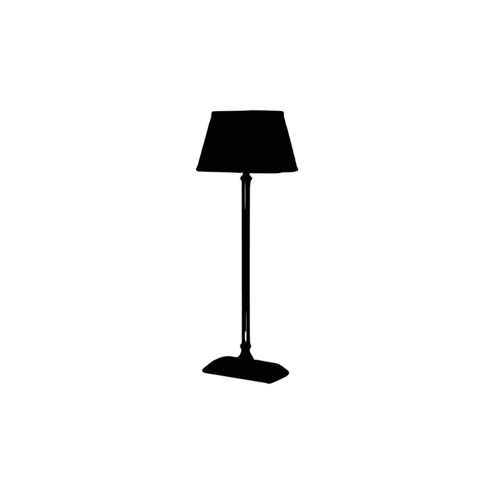 tabell ljus silhuett, lampor platt stil vektor illustration. svart ljus, lampa silhuett uppsättning, lampor uppsättning.