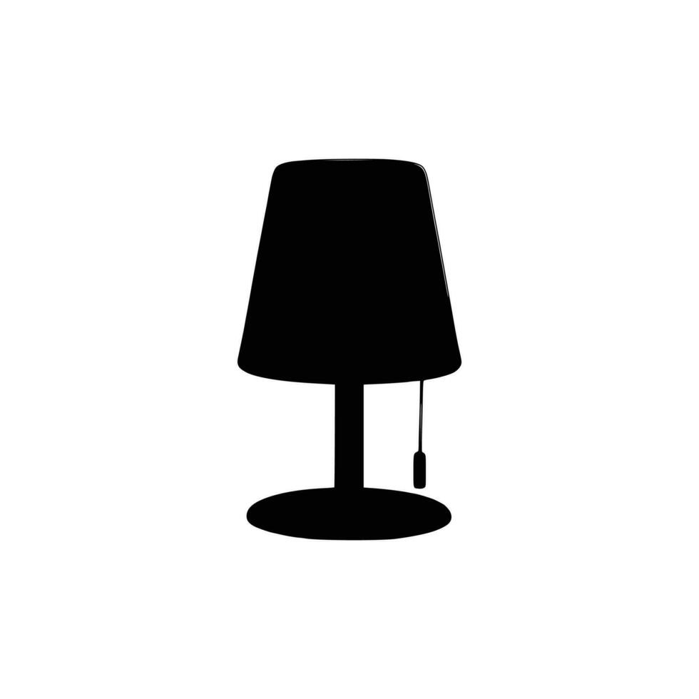 tabell ljus silhuett, lampor platt stil vektor illustration. svart ljus, lampa silhuett uppsättning, lampor uppsättning.