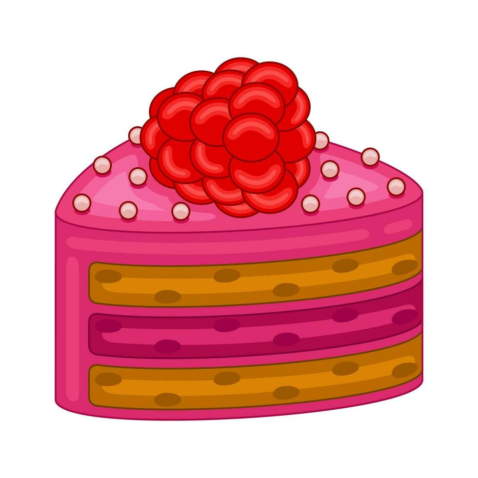 Himbeere Kuchen im Vektor Illustration