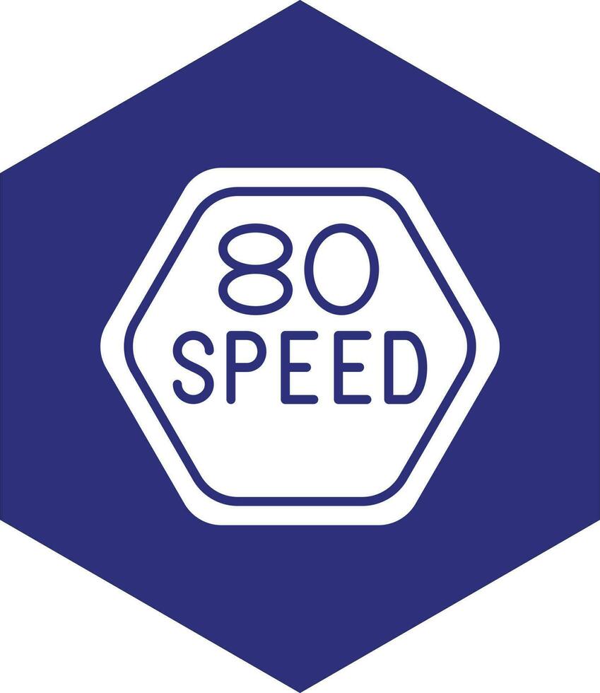 80 hastighet begränsa vektor ikon design