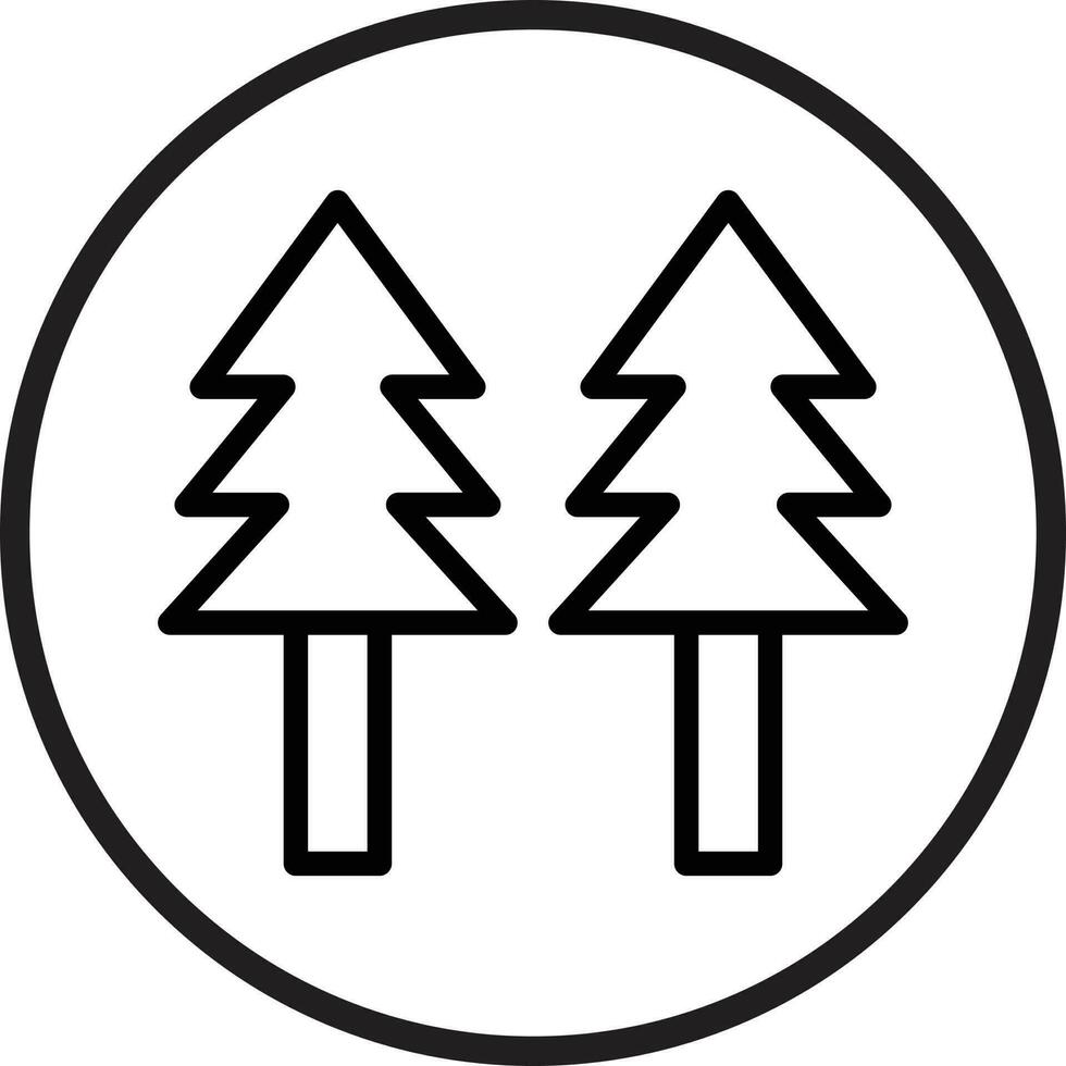 Kiefer Baum Vektor Symbol Stil