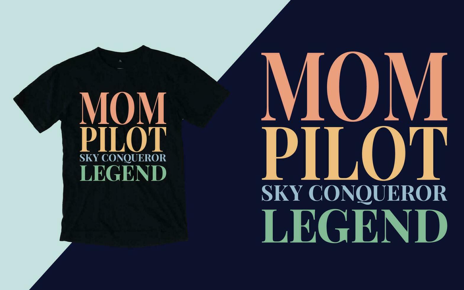mamma pilot himmel besegrare legend, mors dag t skjorta vektor