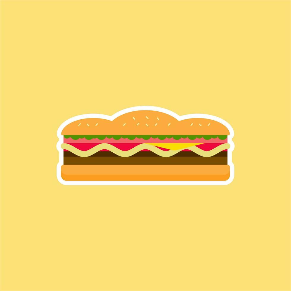 Sandwich-flache Design-Vektor-Illustration vektor