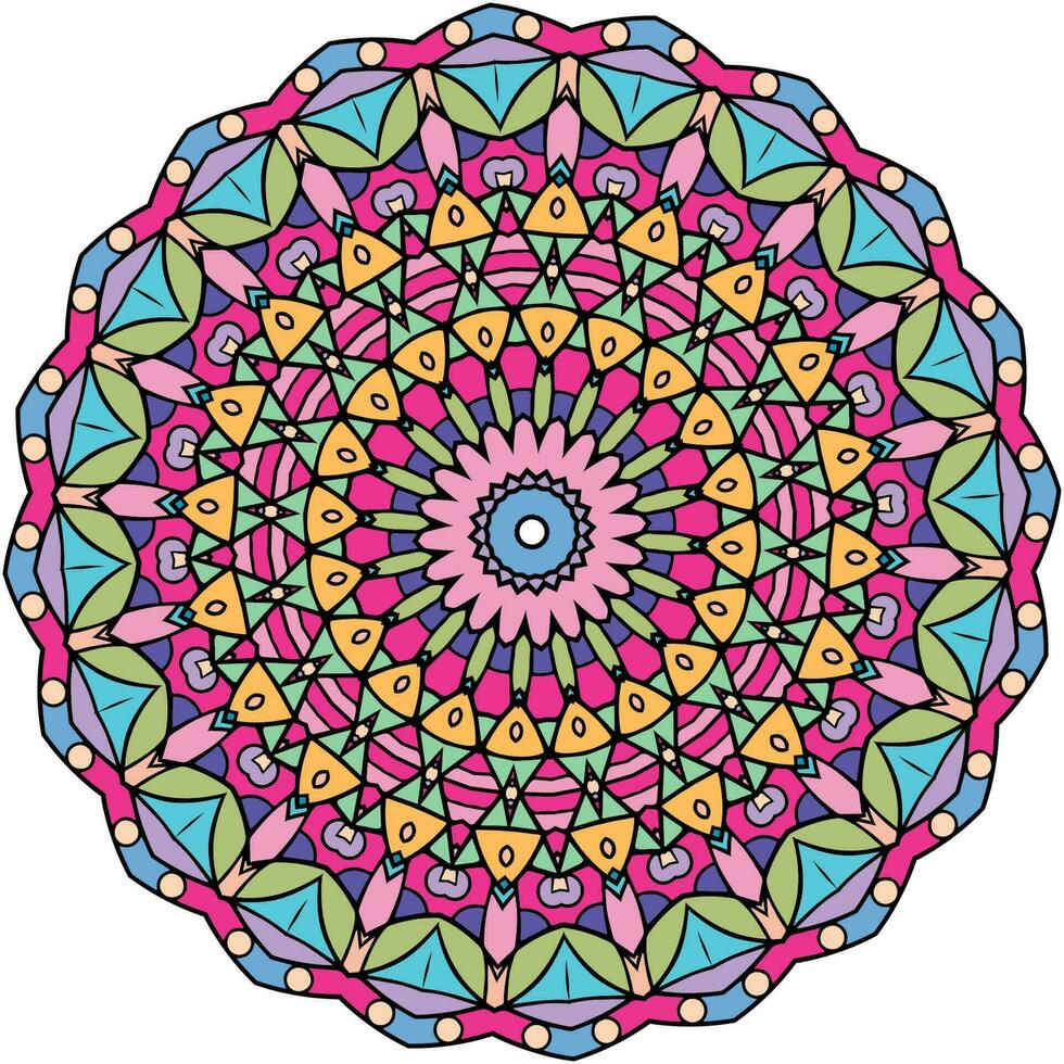 bunte Mandalas. dekorative runde Verzierung. isoliert auf weißem Hintergrund. arabische, indische, osmanische Motive. für Karten, Einladungen vektor