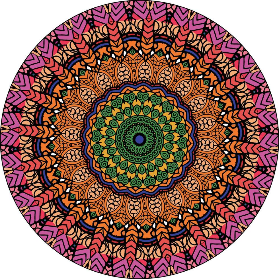 bunt Mandalas zum Färbung Buch. dekorativ runden Ornamente. ungewöhnlich Blume Form. orientalisch. Anti-Stress Therapie Muster. weben Design Elemente. vektor