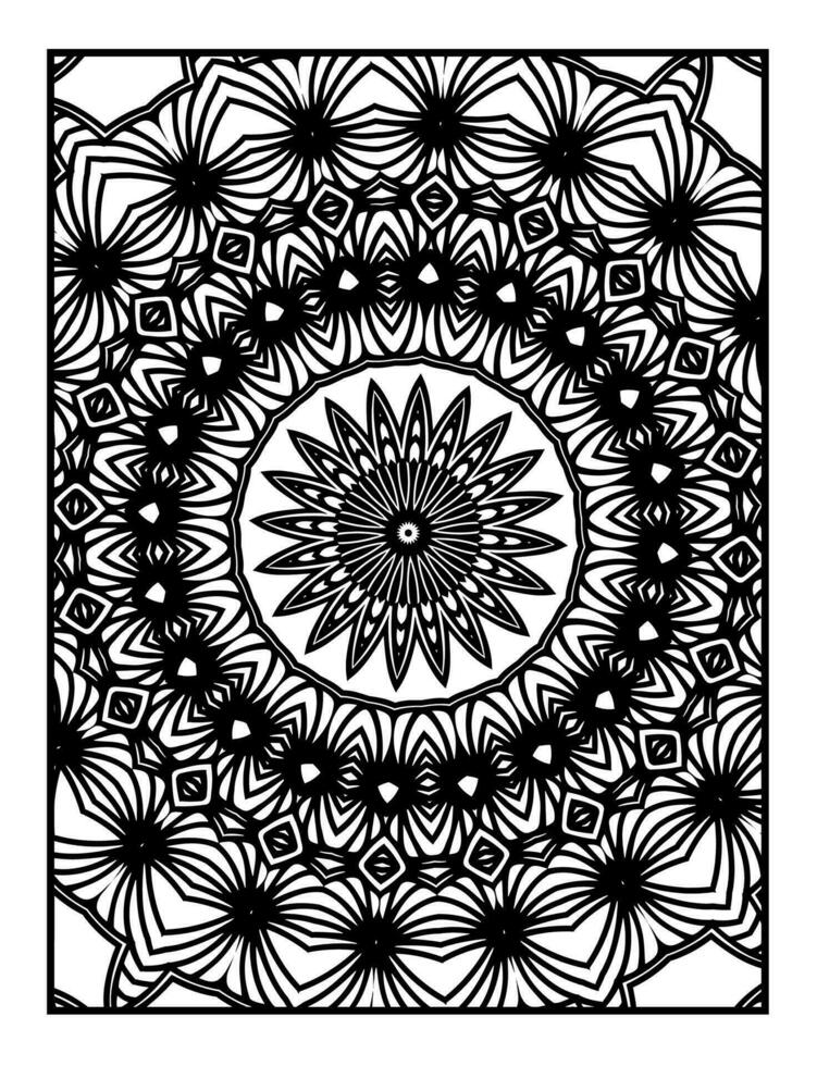 dekorativ blommig mehndi design stil färg bok sida illustration hand dragen vektor