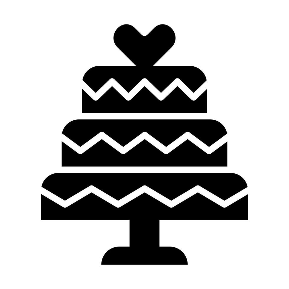 Hochzeitstorte-Icon-Design vektor