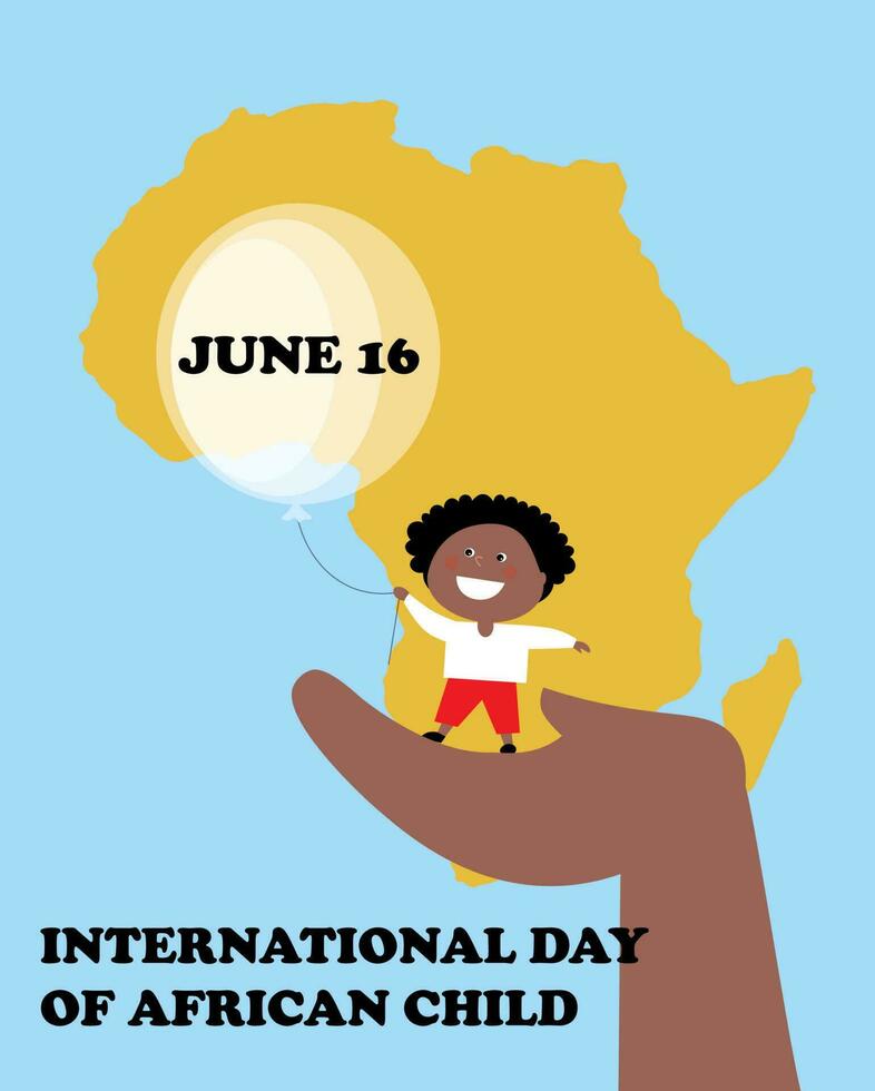 internationell dag av de afrikansk barn vektor. vektor