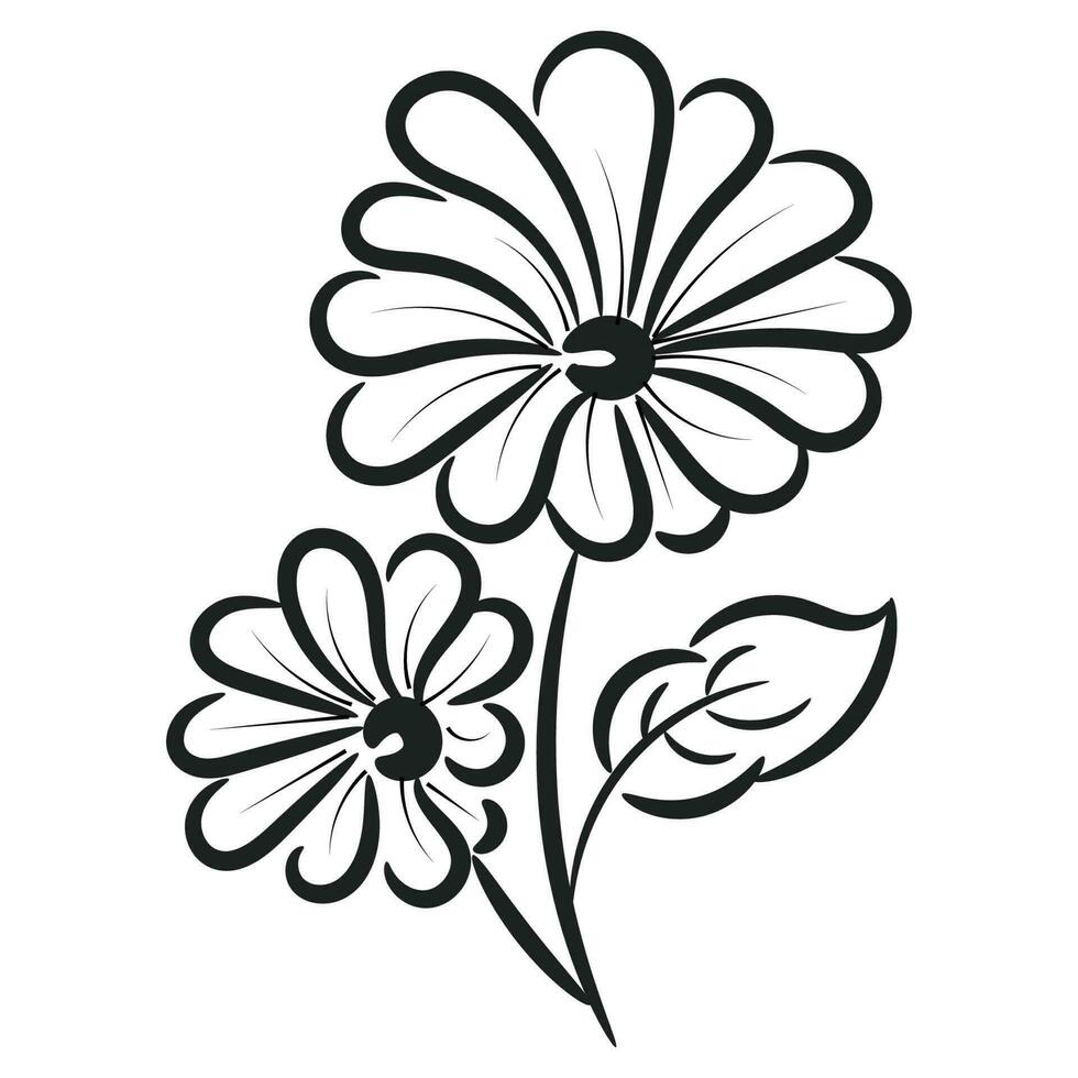 Hand gezeichnet Blumen- Gekritzel Hintergrund. eben Design abstrakt Blätter Design zum Gruß Karte Einladung vektor