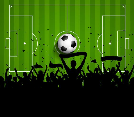 Fotboll eller fotbollsmassan bakgrund vektor
