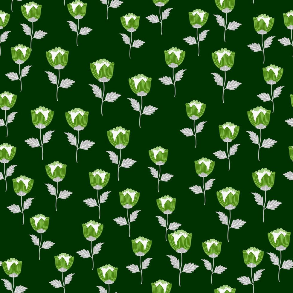 stilisieren Blume nahtlos Muster. elegant botanisch Hintergrund. abstrakt Blumen- Hintergrund. vektor
