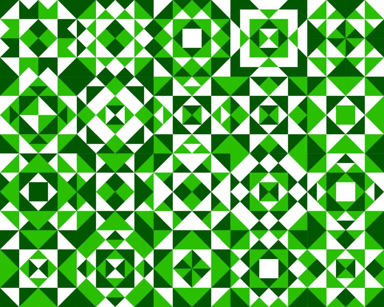 vit och grön keramisk bricka mönster, mosaik- golv vektor