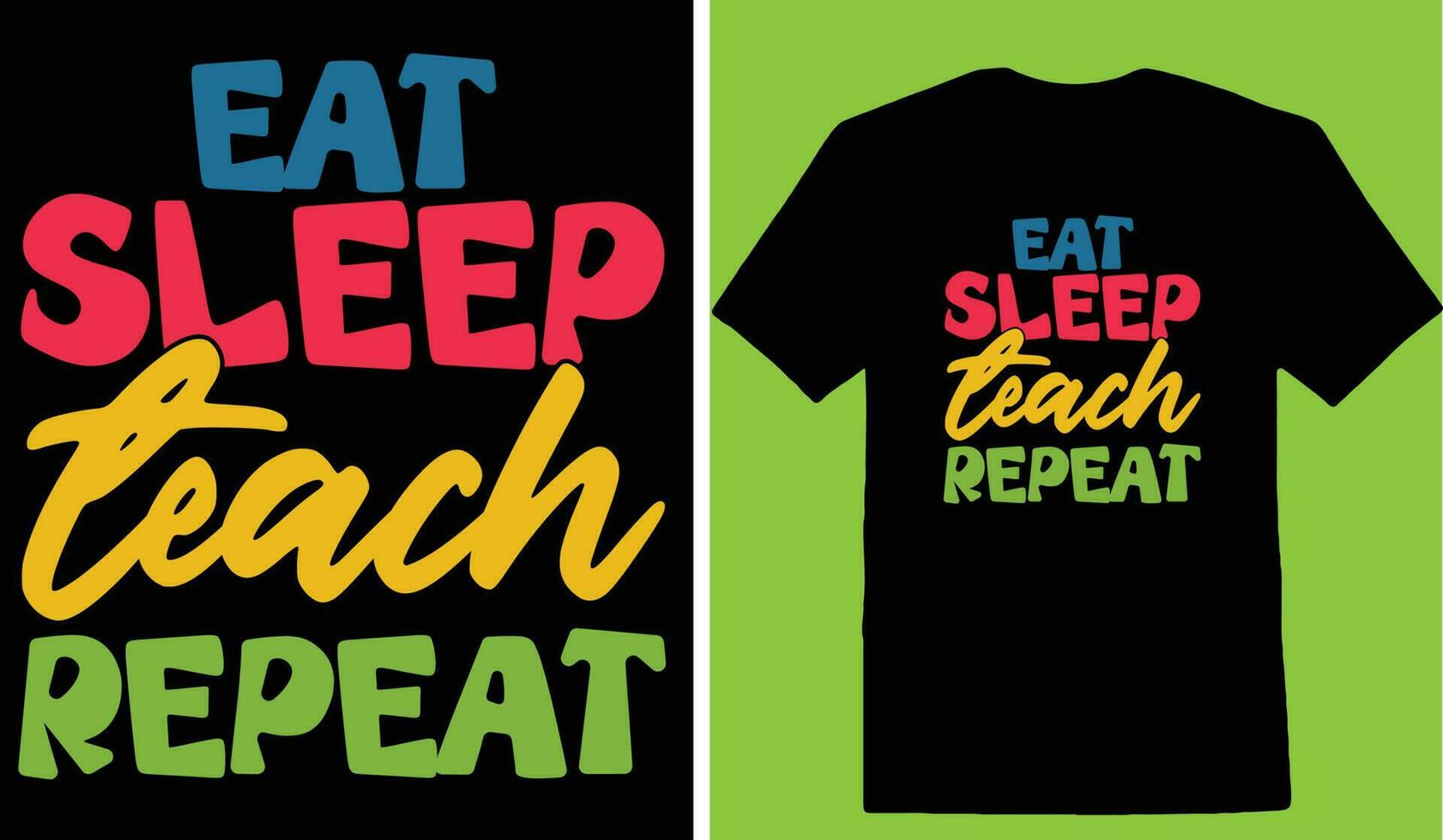 Essen Schlaf lehren wiederholen T-Shirt vektor