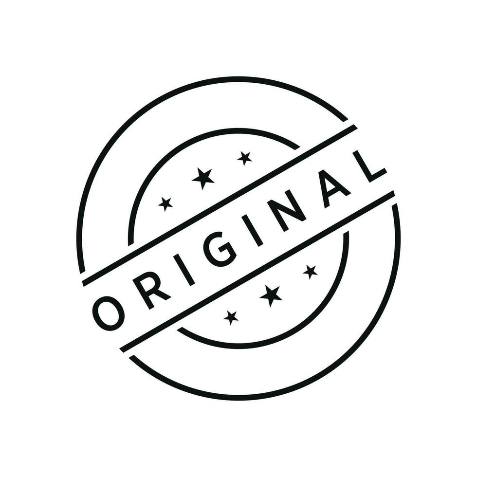 Original Briefmarke Symbol Vektor Illustration