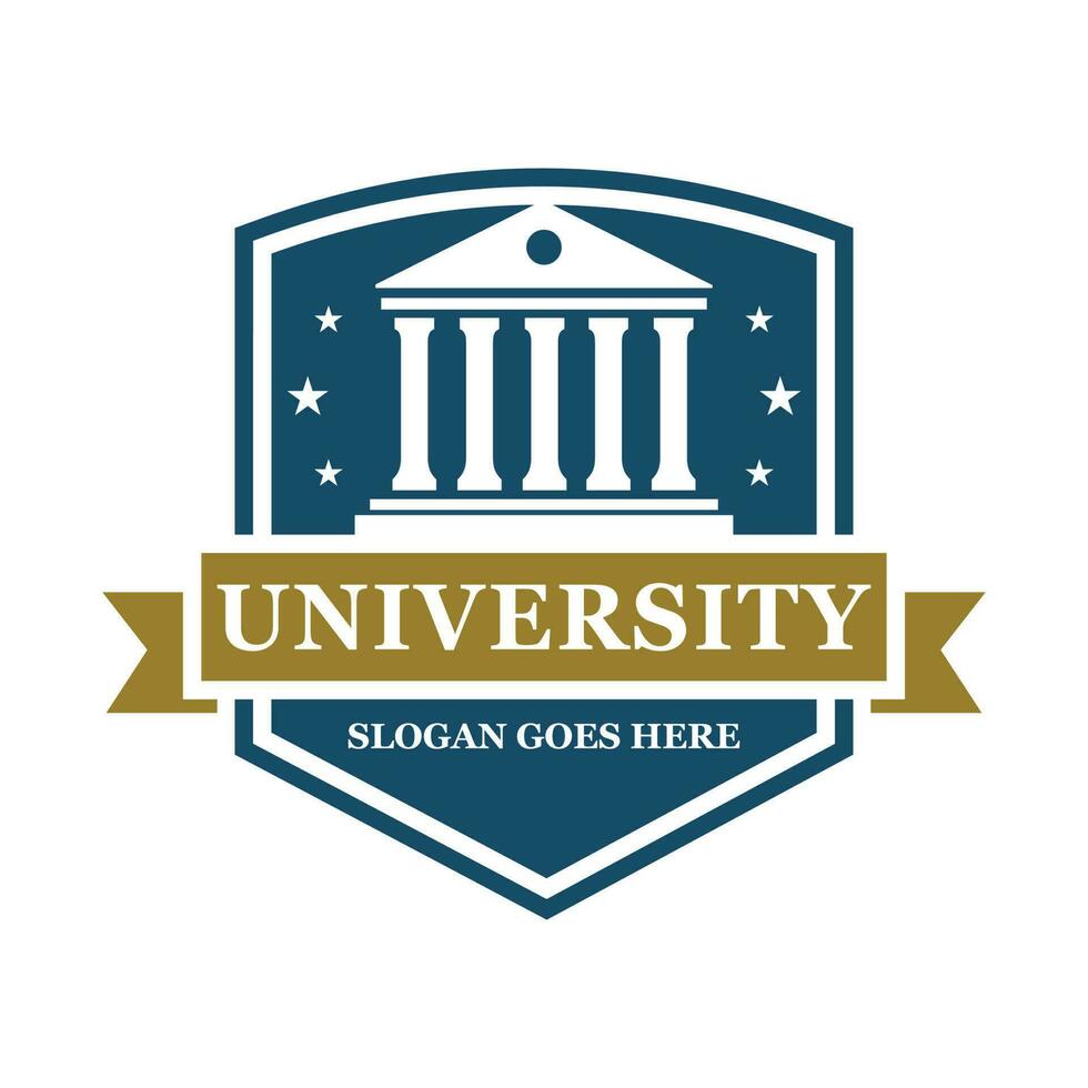 universitet logotyp design vektor illustration